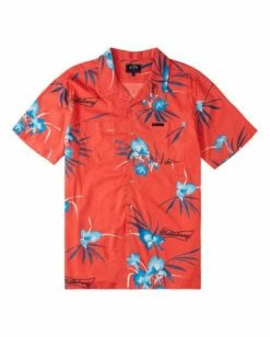 BILLABONG Budweiser Vacay Short Sleeve Shirt RED -Mens Accessories Sales 2022 abywt00143 billabongf red frt1 1