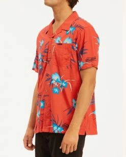 BILLABONG Budweiser Vacay Short Sleeve Shirt RED -Mens Accessories Sales 2022 abywt00143 billabongw red sd1 1
