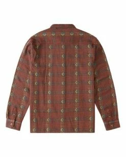 BILLABONG Wrangler Knox Jacquard Plaid Flannel Shirt BOTTLE GREEN -Mens Accessories Sales 2022 abywt00147 billabongf sir bck1 1