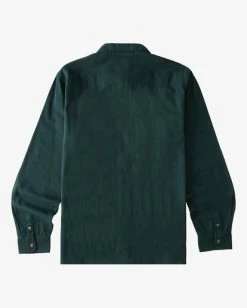 BILLABONG Offshore Solid Flannel Shirt DARK SEAGREEN -Mens Accessories Sales 2022 abywt00154 billabongv dsg bck1