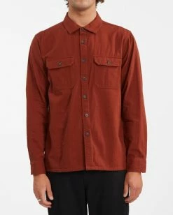 BILLABONG Offshore Solid Flannel Shirt DARK SEAGREEN