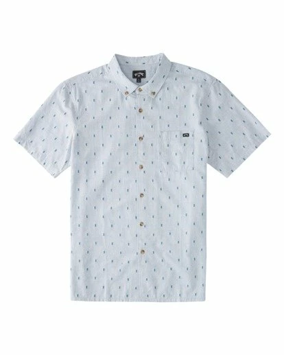 BILLABONG All Day Jacquard Short Sleeve Shirt LIGHT BLUE 7 BILLABONG All Day Jacquard Short Sleeve Shirt LIGHT BLUE - Image 7