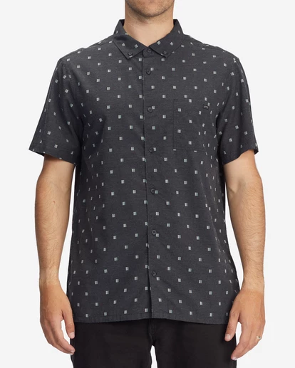 BILLABONG All Day Jacquard Short Sleeve Shirt LIGHT BLUE 1 BILLABONG All Day Jacquard Short Sleeve Shirt LIGHT BLUE