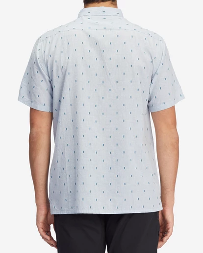 BILLABONG All Day Jacquard Short Sleeve Shirt LIGHT BLUE 5 BILLABONG All Day Jacquard Short Sleeve Shirt LIGHT BLUE - Image 5
