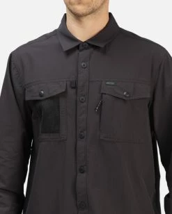 BILLABONG A/Div Otis Surftrek UPF 50+ Long Sleeve Shirt BLACK -Mens Accessories Sales 2022 abywt00163 billabongw blk dtl2 1