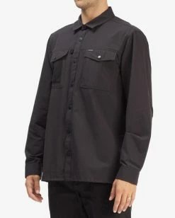 BILLABONG A/Div Otis Surftrek UPF 50+ Long Sleeve Shirt BLACK -Mens Accessories Sales 2022 abywt00163 billabongw blk sd1 1