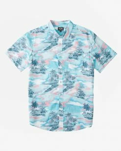 BILLABONG Sundays Floral Hawaii Short Sleeve Shirt AQUA 10 BILLABONG Sundays Floral Hawaii Short Sleeve Shirt AQUA -Mens Accessories Sales 2022 abywt00171 billabongf aqu frt1 1