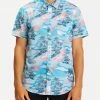 BILLABONG Sundays Floral Hawaii Short Sleeve Shirt AQUA