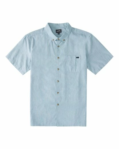 BILLABONG All Day Organic Short Sleeve Shirt MARINE 5 BILLABONG All Day Organic Short Sleeve Shirt MARINE - Image 5