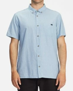 BILLABONG All Day Organic Short Sleeve Shirt MARINE