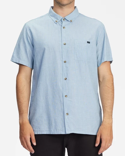 BILLABONG All Day Organic Short Sleeve Shirt MARINE 1 BILLABONG All Day Organic Short Sleeve Shirt MARINE