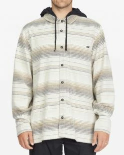 BILLABONG Baja Cali Hooded Flannel Shirt BLUE