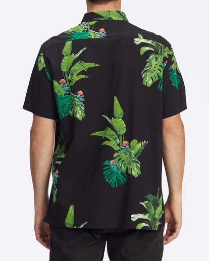 BILLABONG Kamea Jungle Short Sleeve Shirt BLACK 4 BILLABONG Kamea Jungle Short Sleeve Shirt BLACK - Image 4