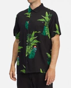 BILLABONG Kamea Jungle Short Sleeve Shirt BLACK 8 BILLABONG Kamea Jungle Short Sleeve Shirt BLACK -Mens Accessories Sales 2022 abywt00192 billabongw blk sd3 3