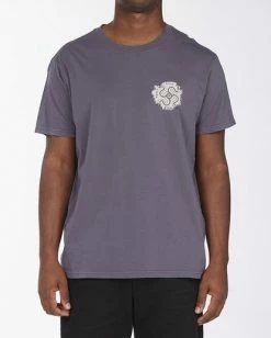 BILLABONG Dye Cut Short Sleeve Wave Washed T-Shirt CHAR