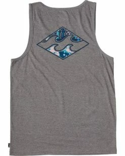 BILLABONG Crayon Wave Tank Top DARK GREY HEATHER -Mens Accessories Sales 2022 abyzt00142 billabongf dgr bck1 1