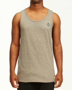 BILLABONG Crayon Wave Tank Top DARK GREY HEATHER