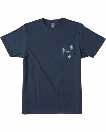 BILLABONG Team Wave Mini Pocket T-Shirt NAVY 5 BILLABONG Team Wave Mini Pocket T-Shirt NAVY - Image 5