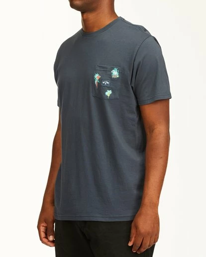BILLABONG Team Wave Mini Pocket T-Shirt NAVY 2 BILLABONG Team Wave Mini Pocket T-Shirt NAVY - Image 2