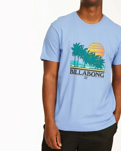 BILLABONG Club Tropix Short Sleeve Wave Washed T-Shirt BLUE CRUZ 4 BILLABONG Club Tropix Short Sleeve Wave Washed T-Shirt BLUE CRUZ - Image 4
