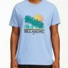 BILLABONG Club Tropix Short Sleeve Wave Washed T-Shirt BLUE CRUZ