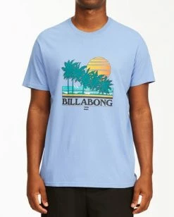BILLABONG Club Tropix Short Sleeve Wave Washed T-Shirt BLUE CRUZ