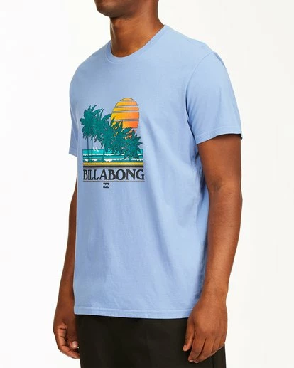 BILLABONG Club Tropix Short Sleeve Wave Washed T-Shirt BLUE CRUZ 2 BILLABONG Club Tropix Short Sleeve Wave Washed T-Shirt BLUE CRUZ - Image 2