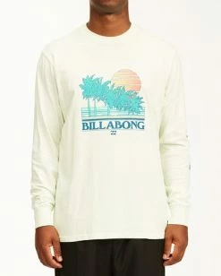 BILLABONG Club Tropix Long Sleeve Wave Washed T-Shirt SEAGLASS