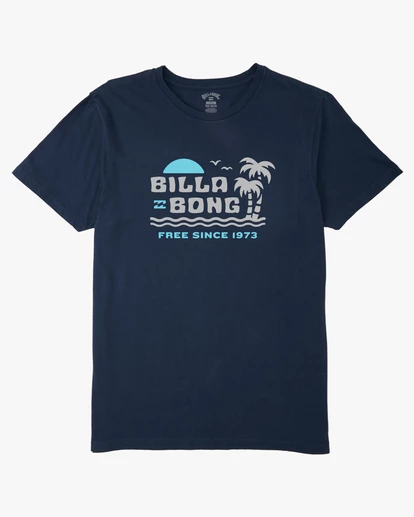 BILLABONG Social Lounge Short Sleeve T-Shirt NAVY 5 BILLABONG Social Lounge Short Sleeve T-Shirt NAVY - Image 5