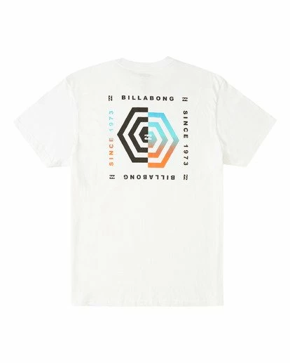 BILLABONG Hex Short Sleeve T-Shirt WHITE 7 BILLABONG Hex Short Sleeve T-Shirt WHITE - Image 7