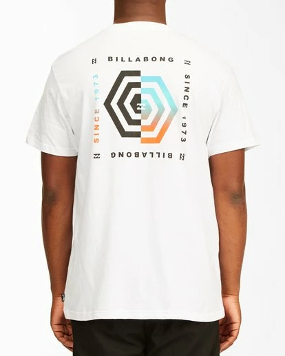 BILLABONG Hex Short Sleeve T-Shirt WHITE 3 BILLABONG Hex Short Sleeve T-Shirt WHITE - Image 3