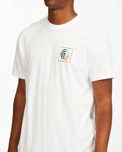 BILLABONG Hex Short Sleeve T-Shirt WHITE 4 BILLABONG Hex Short Sleeve T-Shirt WHITE - Image 4