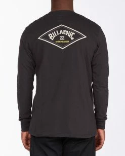 BILLABONG A/Div Diamond Long Sleeve T-Shirt BLACK -Mens Accessories Sales 2022 abyzt00265 billabongw blk bck1 1