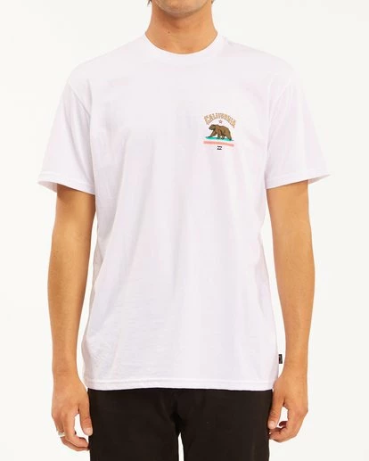 BILLABONG Arch California Short Sleeve T-Shirt WHITE 1 BILLABONG Arch California Short Sleeve T-Shirt WHITE