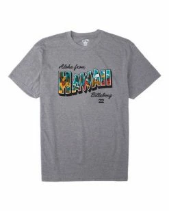 BILLABONG Greetings Hawaii Short Sleeve T-Shirt DARK GREY HEATHER 9 BILLABONG Greetings Hawaii Short Sleeve T-Shirt DARK GREY HEATHER -Mens Accessories Sales 2022 abyzt00356 billabongf dgr frt1 1