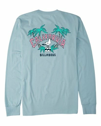BILLABONG Arch California Long Sleeve T-Shirt COASTAL BLUE 7 BILLABONG Arch California Long Sleeve T-Shirt COASTAL BLUE - Image 7