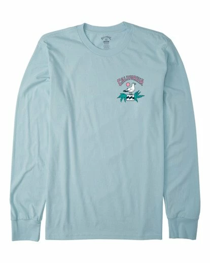 BILLABONG Arch California Long Sleeve T-Shirt COASTAL BLUE 6 BILLABONG Arch California Long Sleeve T-Shirt COASTAL BLUE - Image 6