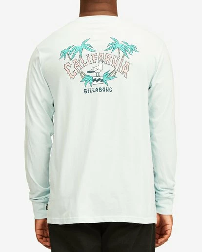 BILLABONG Arch California Long Sleeve T-Shirt COASTAL BLUE 3 BILLABONG Arch California Long Sleeve T-Shirt COASTAL BLUE - Image 3