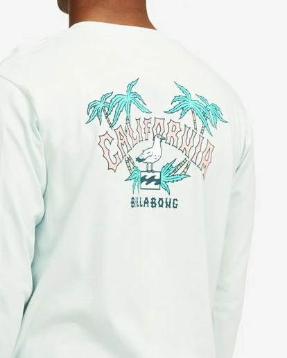 BILLABONG Arch California Long Sleeve T-Shirt COASTAL BLUE 4 BILLABONG Arch California Long Sleeve T-Shirt COASTAL BLUE - Image 4