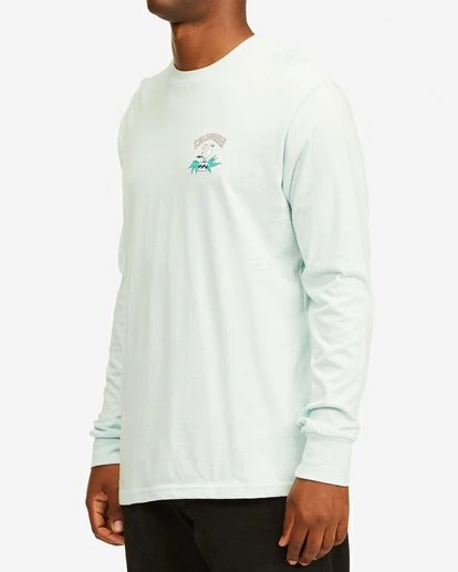 BILLABONG Arch California Long Sleeve T-Shirt COASTAL BLUE 2 BILLABONG Arch California Long Sleeve T-Shirt COASTAL BLUE - Image 2