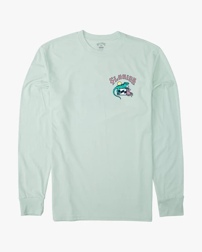 BILLABONG Arch Florida Long Sleeve T-Shirt SEAGLASS 6 BILLABONG Arch Florida Long Sleeve T-Shirt SEAGLASS - Image 6