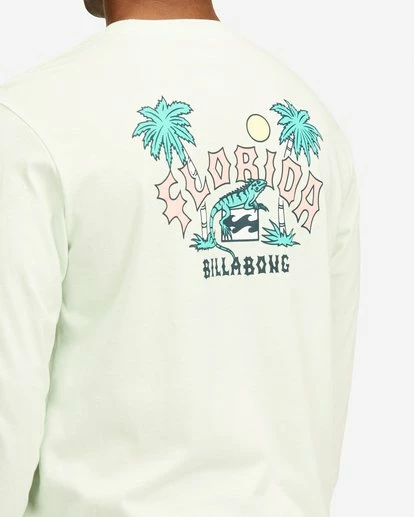 BILLABONG Arch Florida Long Sleeve T-Shirt SEAGLASS 4 BILLABONG Arch Florida Long Sleeve T-Shirt SEAGLASS - Image 4