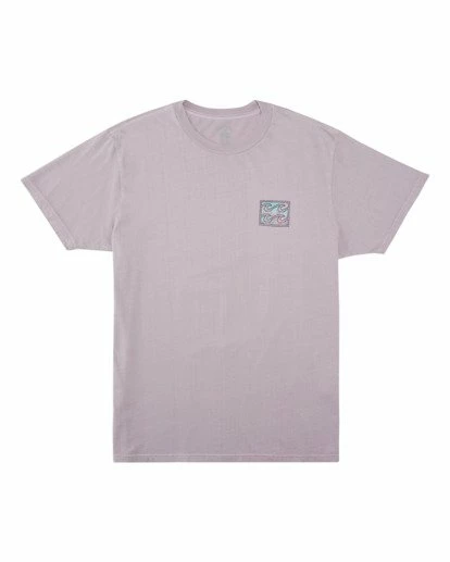 BILLABONG Crayon Wave Washed Short Sleeve T-Shirt LIGHT LAVENDER 7 BILLABONG Crayon Wave Washed Short Sleeve T-Shirt LIGHT LAVENDER - Image 7