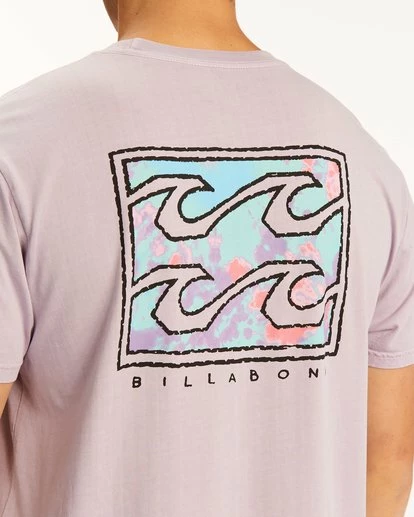 BILLABONG Crayon Wave Washed Short Sleeve T-Shirt LIGHT LAVENDER 6 BILLABONG Crayon Wave Washed Short Sleeve T-Shirt LIGHT LAVENDER - Image 6