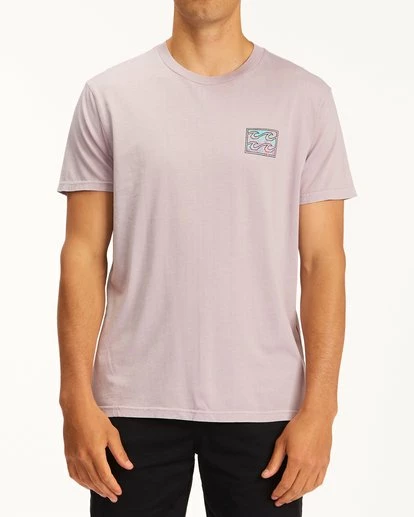 BILLABONG Crayon Wave Washed Short Sleeve T-Shirt LIGHT LAVENDER 2 BILLABONG Crayon Wave Washed Short Sleeve T-Shirt LIGHT LAVENDER - Image 2