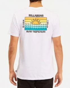 BILLABONG Olas Pocket T-Shirt WHITE -Mens Accessories Sales 2022 abyzt00510 billabongw wht bck1 1