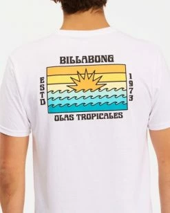 BILLABONG Olas Pocket T-Shirt WHITE -Mens Accessories Sales 2022 abyzt00510 billabongw wht dtl1 1