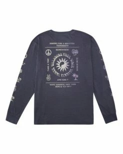 BILLABONG Trippin' Wave Washed Long Sleeve T-Shirt CHAR -Mens Accessories Sales 2022 abyzt00560 billabongf crc bck1 1