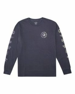 BILLABONG Trippin' Wave Washed Long Sleeve T-Shirt CHAR -Mens Accessories Sales 2022 abyzt00560 billabongf crc frt1 1