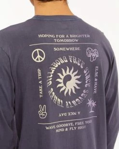 BILLABONG Trippin' Wave Washed Long Sleeve T-Shirt CHAR -Mens Accessories Sales 2022 abyzt00560 billabongw crc dtl1 1